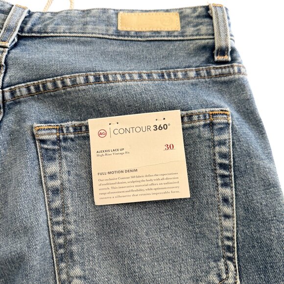AG Contour 360 Alexxis Lace Up High-Rise Vintage Fit Women's Jeans, Size 30 NWT - Picture 5 of 11